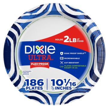 Picture of DIXIE ULTRA PAPER PLATE 10-1/6" 186PL/PK