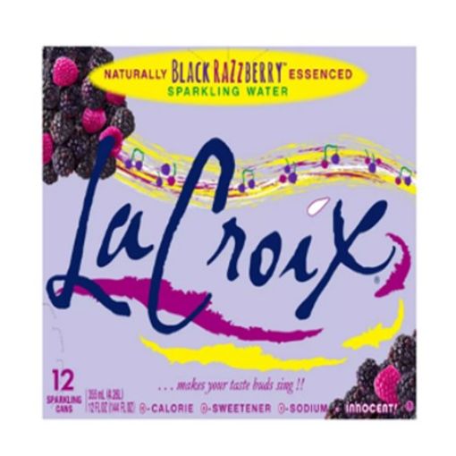 Picture of Black Razzberry Sparkling Water, 12 oz Cans, 12/PK
