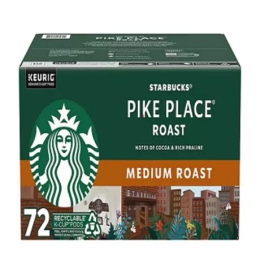 Picture of Starbucks Medium Roast K-Cup Coffee Pods, Pike Place (72 ct.