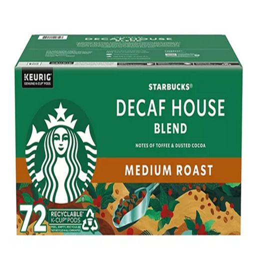Picture of Starbucks Decaf Medium Roast K-Cup Coffee Pods, House Blend