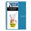 Picture of 2-Subject Wirebound College Ruled Notebook, 80 sheets, 6" x 9.5", plastic cover, pockets, 1/EA
