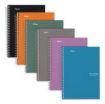 Picture of 2-Subject Wirebound College Ruled Notebook, 80 sheets, 6" x 9.5", plastic cover, pockets, 1/EA