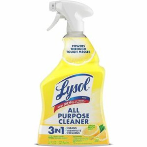 Picture of All-Purpose Cleaner, 32 oz, Lemon Breeze Scent, Disinfecting, Grease & Bacteria Remover