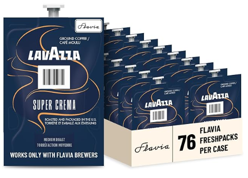 Picture of Super Crema Iconic blend, Freshpack, Medium roast, 0.32 oz pouches, Intense taste with notes of Roasted Hazzelnut, 76 EA/CT